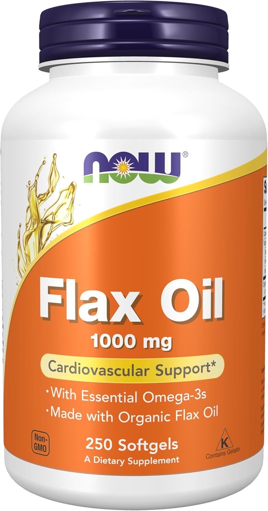 ACUM Alimente Suplimente, Ulei de in 1000 mg realizate cu ulei de in organic, suport cardiovascular*, 250 Softgels