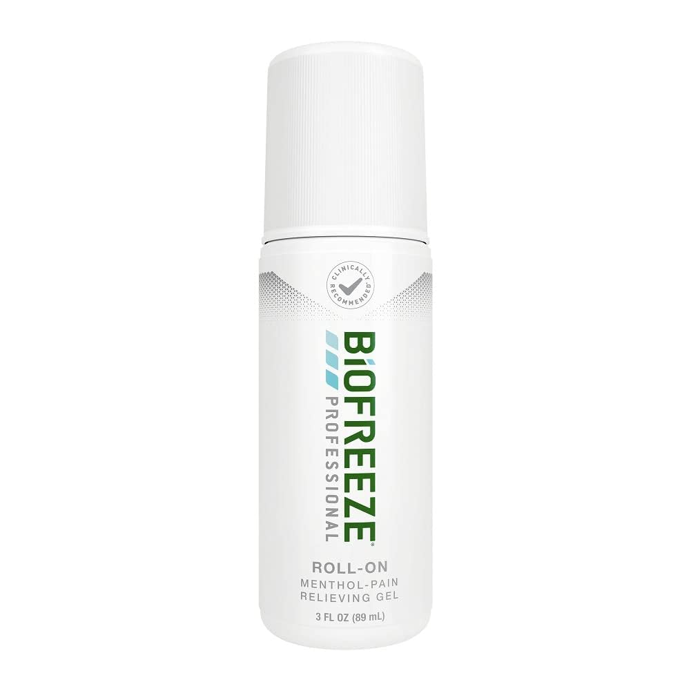 Biofreeze profesional durere de relief rola pe, genunchi și dureri de spate mai mici, dureri de artrită Reliever, durere de gât de relief, răcire dureri articulare de relief, Roll-On Mentol Gel 3 Fl Oz