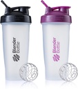 BlenderBottle Classic Shaker Bottle Perfect for Protein Shakes and Pre Workout, 28-Ounce (2 Pack), Colors May Vary