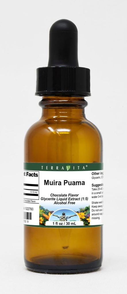 Muira Puama Glicerite Extract lichid (1:5) - Ciocolată cu aromă (1 oz, ZIN: 522760)