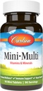 Carlson - Mini-Multi, Vitamine & Minerale, Suport Immune & Heart Health, Wellness Optimal, 90 mini comprimate.