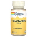 Capsulele de L Glutamina SOLARAY 500 mg - Suport imun - Acid amino liber - Lab verificat, 60 zile Money-Back Guarantee, 50 Servings, 50 VegCaps