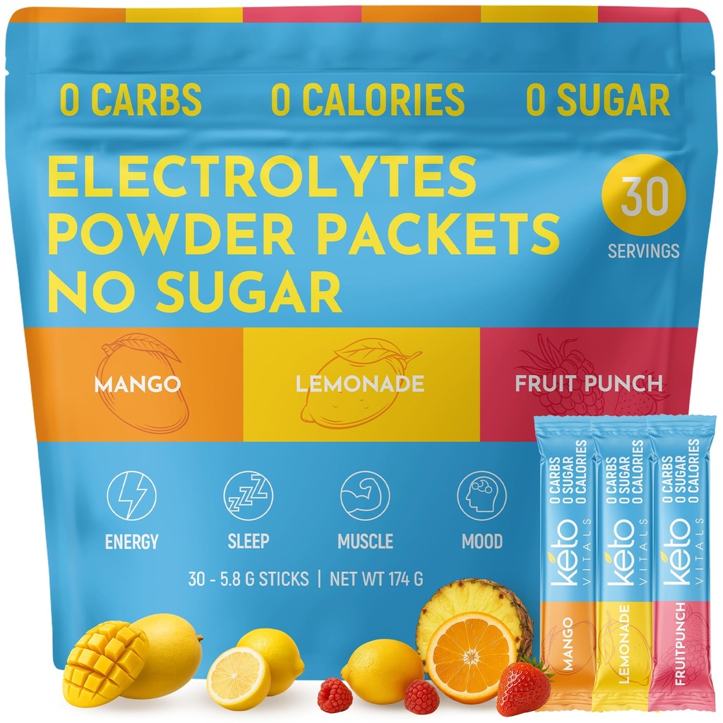 Keto Vitals Original Electrolytes Powder Packets 