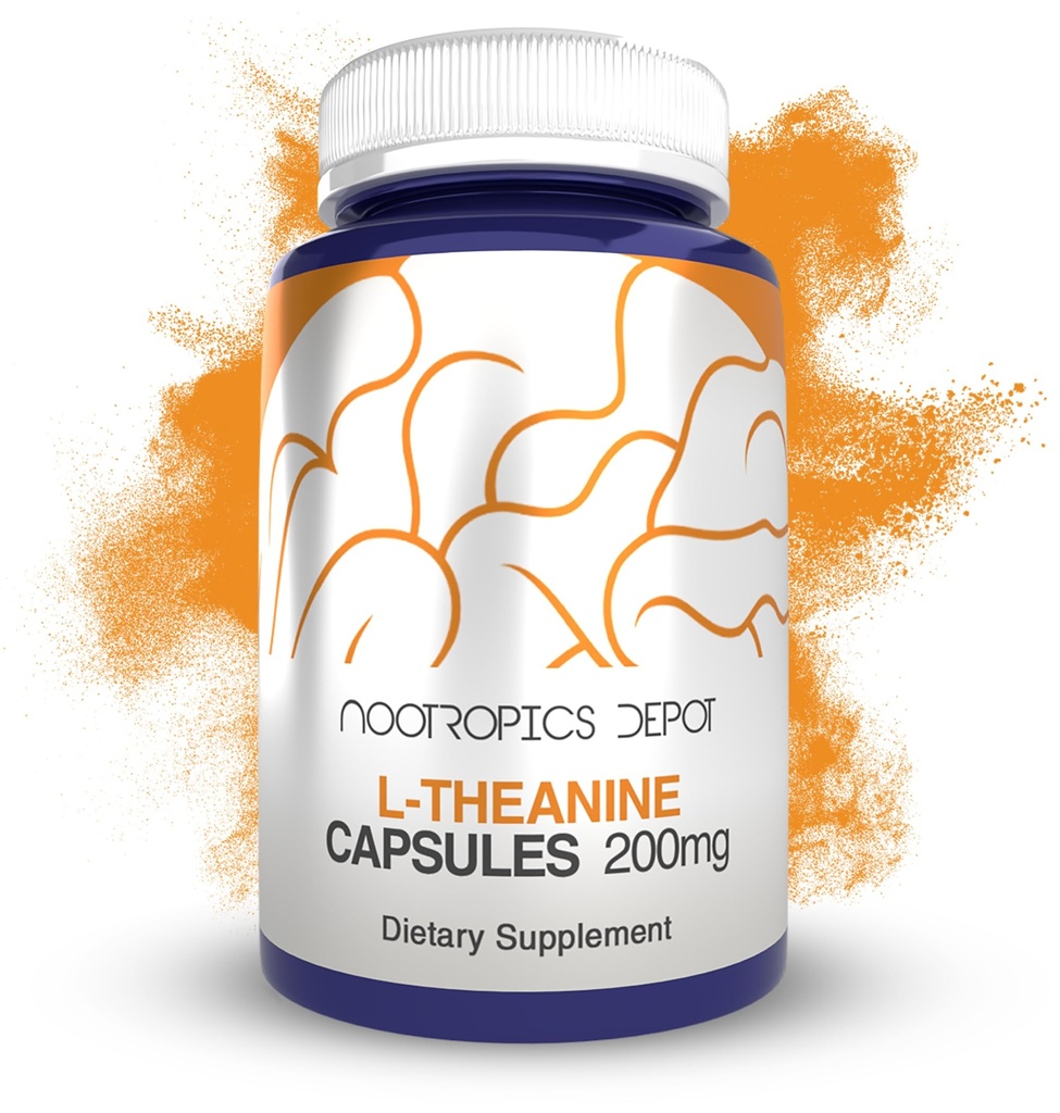 Nootrops Depot L-Theanine Capsules 200mg (180 Count) 
