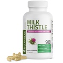 Bronson Milk Thistle Silymarin Marianum & Dandelion Extract de suport de sănătate hepatică, suport antioxidant, dezintoxicare, 90 capsule