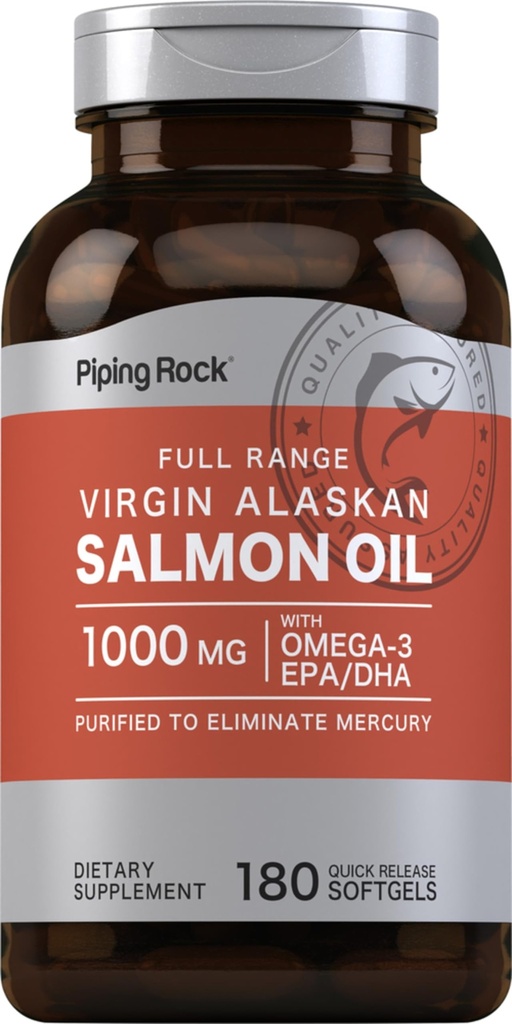 Piping Rock Wild Alaskan Somon ulei de peşte de peşte 