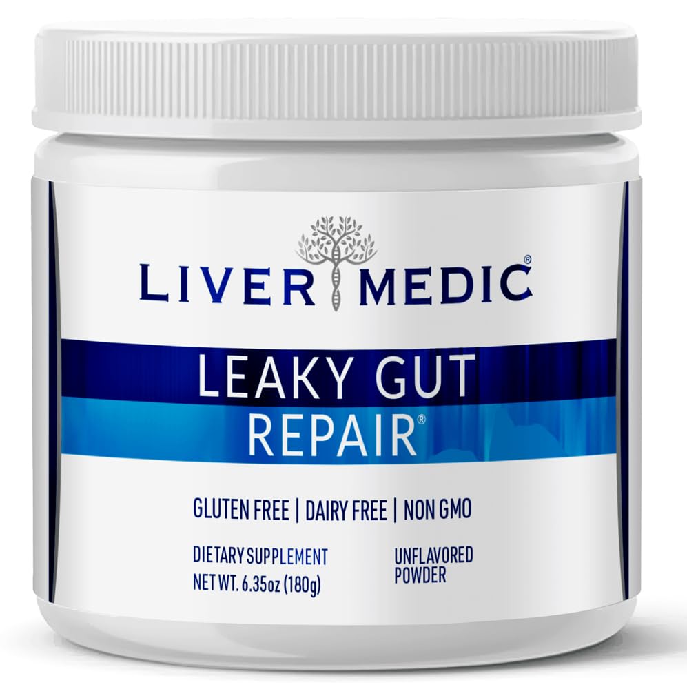 Leaky Gut Repair Gut de sprijin pentru sănătate pulbere Glutamina Slippery Elm pentru IBS Arsuri la stomac înăbușit pentru femei și bărbați Capsule (neflavorizate) 180g
