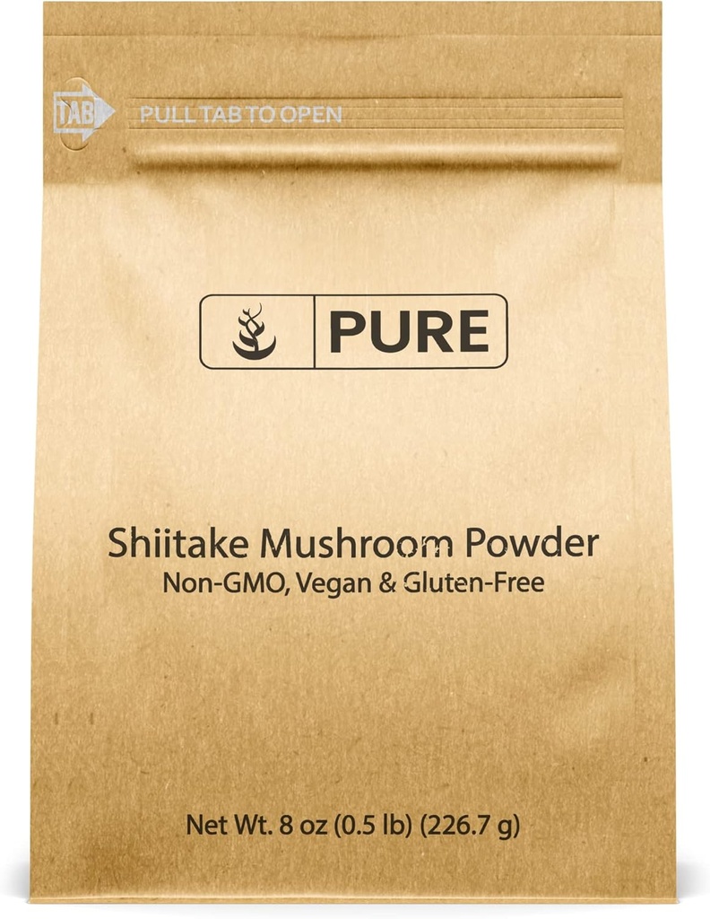Ingrediente pure Shiitake ciuperci (8oz) Black Forest Mushroom, Extract de plante, Supliment tradițional.