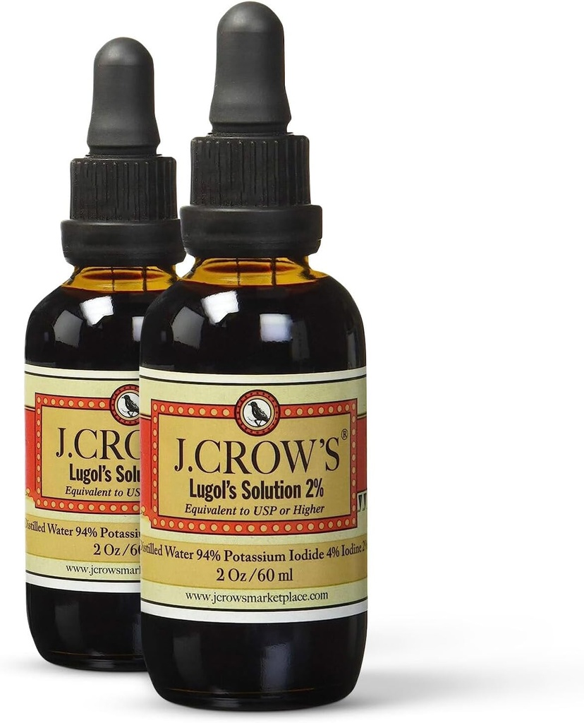 Soluţia J.Crow'S® Lugol de iod 2% 2 oz (2 ambalaj)