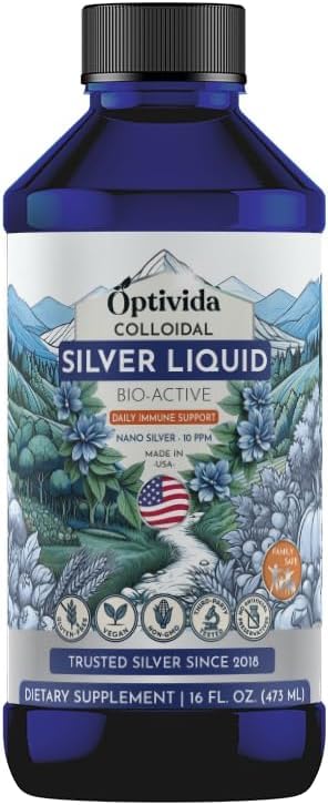 Optivida Health Lichide de argint natural (16 Oz) 