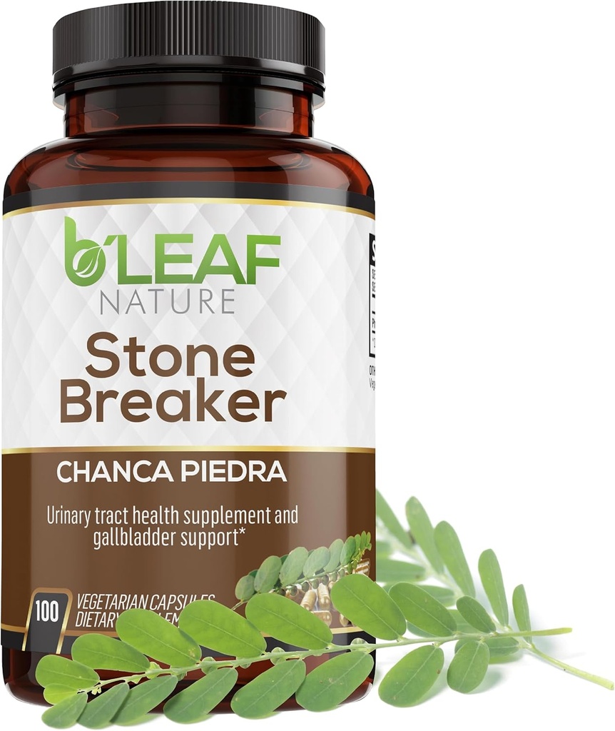 B’Leaf Nature Chanca Piedra Stone Breaker, 100 Capsules, 1000mg – Traditional Herbal Kidney Support – Non-GMO, Vegan, Gluten-Free Urinary Tract & Liver Wellness