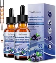 2 ambalaj Suplimente NAD pentru femei şi bărbaţi, NAD Nicotinamidă Riboside Resveratrol 900mg & Querbetin, Niacin, Colagen, Biotin, lichid NAD Plus Supliment NR900 pentru anti- imbatranire energie a pielii longevitate focus