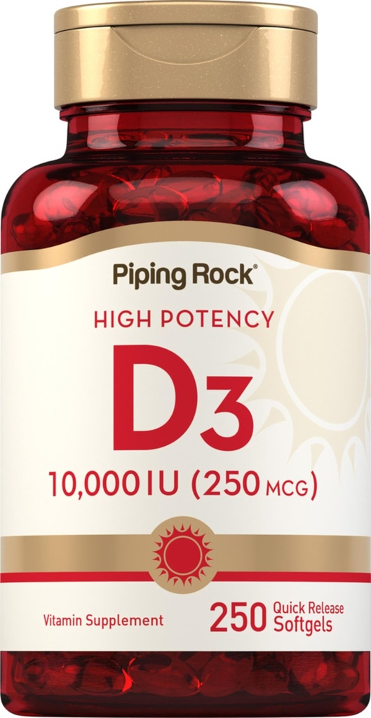 Piping Rock Vitamina D3 10000 UI 