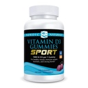 Nordic Naturals Vitamina D3 Gumies Sport, Wild Berry - 120 Gummies - 1000 UI Vitamina D3 - NSF Certified - Bones sanatoase, Mood & Immune System Function - Non-GMO - 120 Servings