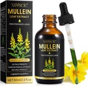 Mullein picături pentru plămâni, Mullein Extract de frunze pentru plămâni, Mullein Extract de frunze Tinctură cu supliment natural de plante mullein extract picături pentru Lung Curățenie și respirație Sănătate