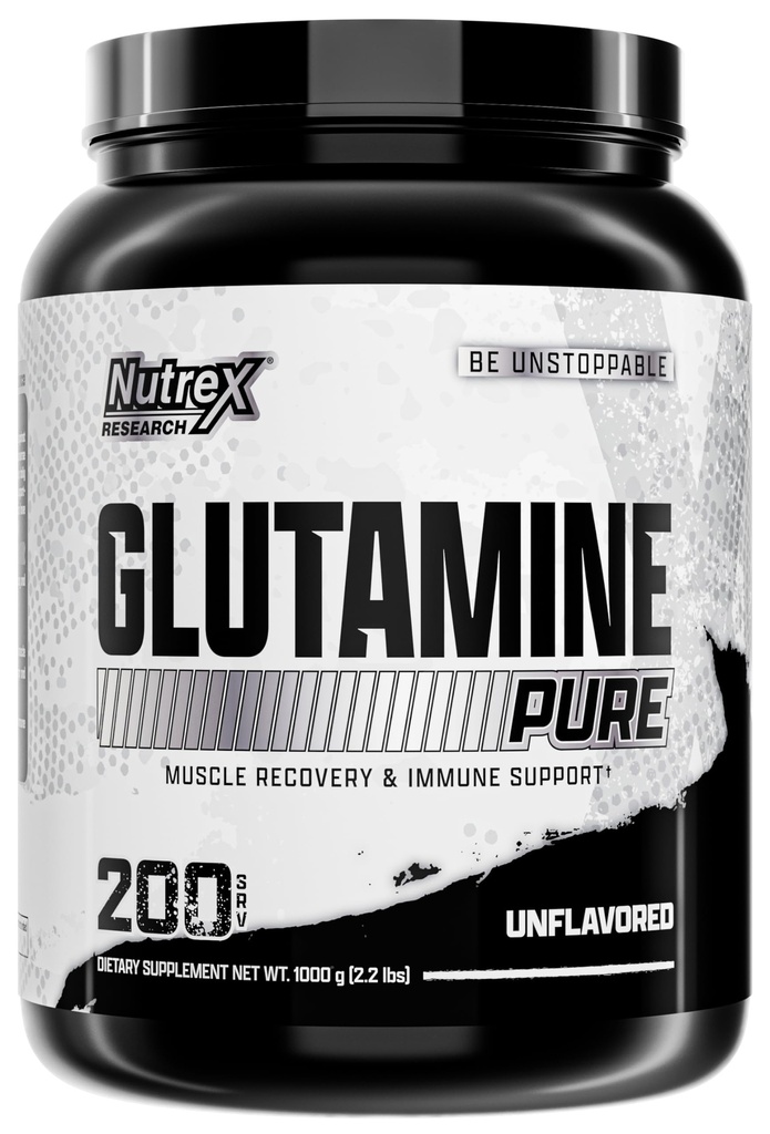 Nutrex Research L-Glutamine Powder - 200 Servings - Pure fără aromă, fără GMO & Gluten