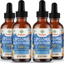 2000MG Liposomal Glutatione Liquid, 98% Absorbţie, Active Form L-Glutation Supliment, Vegan prietenos, puternic antioxidant Complex pentru sistemul imunitar, Aging Defense, Detox,8 FL.OZ