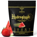 Ambrosia Hydrogliph Intraworkout Formula w/BCAA + EAA + Electroliti Hydration Powder to Protect Lean Muscle, 0g Sugar Fasting Hydration Drink Mix, Made w/Coconut Water (Strawberry Perech)