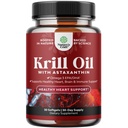 Krill Omega 3 ulei de pește Softgels - concentrat Krill EPA & DHA ulei de pește Omega 3 Supliment pentru femei și bărbați pentru sprijin imunitar, sănătos creier și inima - Burpless Fatty Acids Supliment - 30 Conte