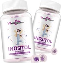 Inozitol Gummies Myo-Inositol & D-Chiro Inositol Ideal 40:1 Raţional Suplimentul Inositol cu Omega-3 Vitamina D3 Susţine Regularitatea Ciclului de Ovulaţie Sanatos Aroma de struguri 2 Packs