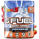 G Fuel Dragon Ball Z Energetic Drink Powder, Pre Workout Caffeine Mix pentru Gaming, Sugar Free Focus Amino, Vitamina + Antioxidanti, 9.8oz (Lychee Strawberry, 40 Serviri)