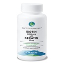 Splendor Biotin Terra 10.000 mcg + Keratina 25mg, Promoveaza parul sanatos, unghii puternice si suport de piele, 60- zi de aprovizionare
