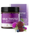 HERBAMAMA Milk Thistle Supliment - 1500mg Milk Thistle Seed Gummies for Liver Cleanse - Vegan, Non-GMO Liver Support with Silybum Marianum - 60 Pectin-Based Blueberry-Flavored Chews