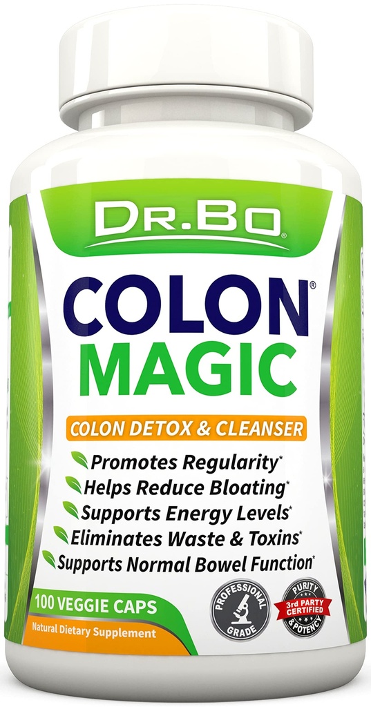 Colon Cleanse Detox Formula - Natural Bowel Cleanser Pastile pentru Intestinal Blooting & rapid Digestive Cleansing - Daily Constipation Relief Supplement Gut, Belly, Stomac - Femei Barbati Greutate Herbal Culoare