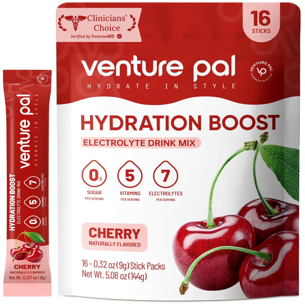 Venture Pal Pachete de praf Electrolit gratuit - Lichid Daily IV Drink Mix pentru hidratare rapidă și de recuperare a partidului 