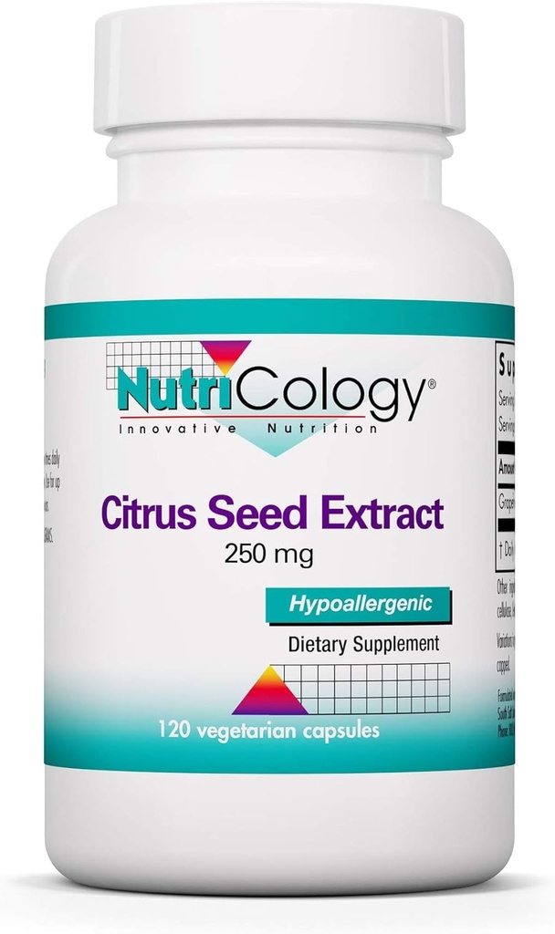 Nutricologie Citrus extract de semințe - extract de semințe de grapefruit 500mg, susține funcția metabolică, Contaminant gratuit, Capsule vegetariene - 120 conte