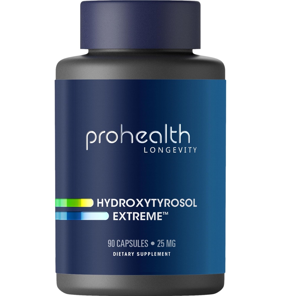 ProHealth Hidroxitirosol Extreme - supliment de hidroxitirosol, extract de frunze de măsline (Extract de frunze de Olive Organic) (90 capsule vegetariene) Gluten Free, Soy Free.