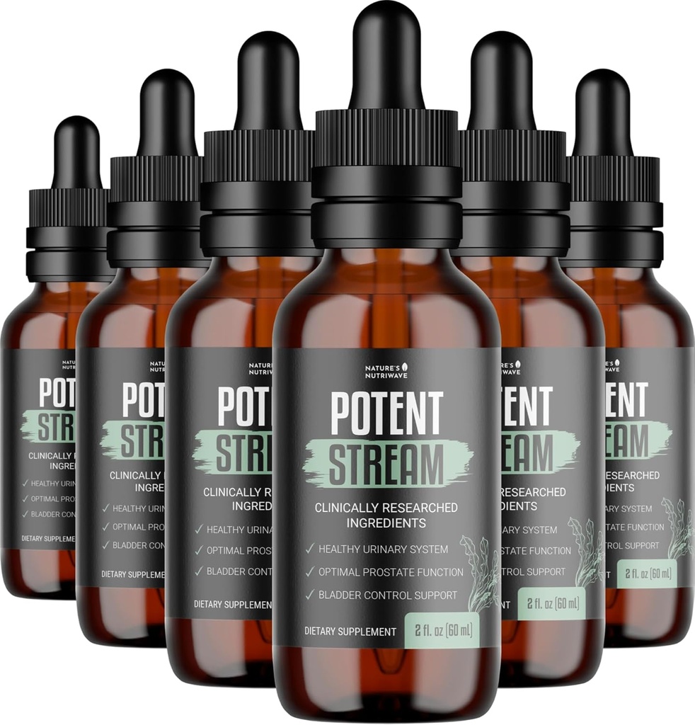 PotentStream Drops - Formula originală, Natural Liquid Supplement with Plant Extras 
