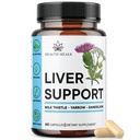 Ficat Curățare & Reparație Formula - Herbal Liver Supplement with Milk Thistle Root Turmeric, Extract de Anghinare pentru Sănătatea Ficatului - 60 Conte