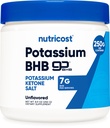 Nutricost Sare de potasiu BHB, Supliment cetone exogene, 6,4g beta-hidroxibutirat per servire, 250 Grams