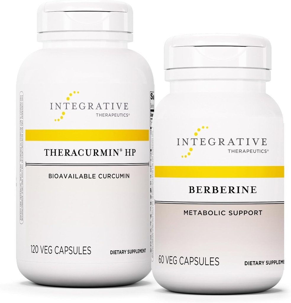 Integrative Therapeutics Bundle with Berberine, 60 Capsules & Theracurmin HP, 120 Capsule - Berberine for Metabolic Supplement That's 27x More Biodisponibile*