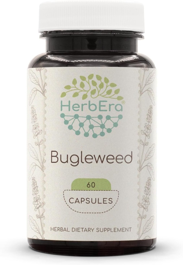 HerbEra Bugleweed 60 capsule, 400 mg, fabricate cu burduf (Lycopus Virginicus) Herb uscat (60 capsule)