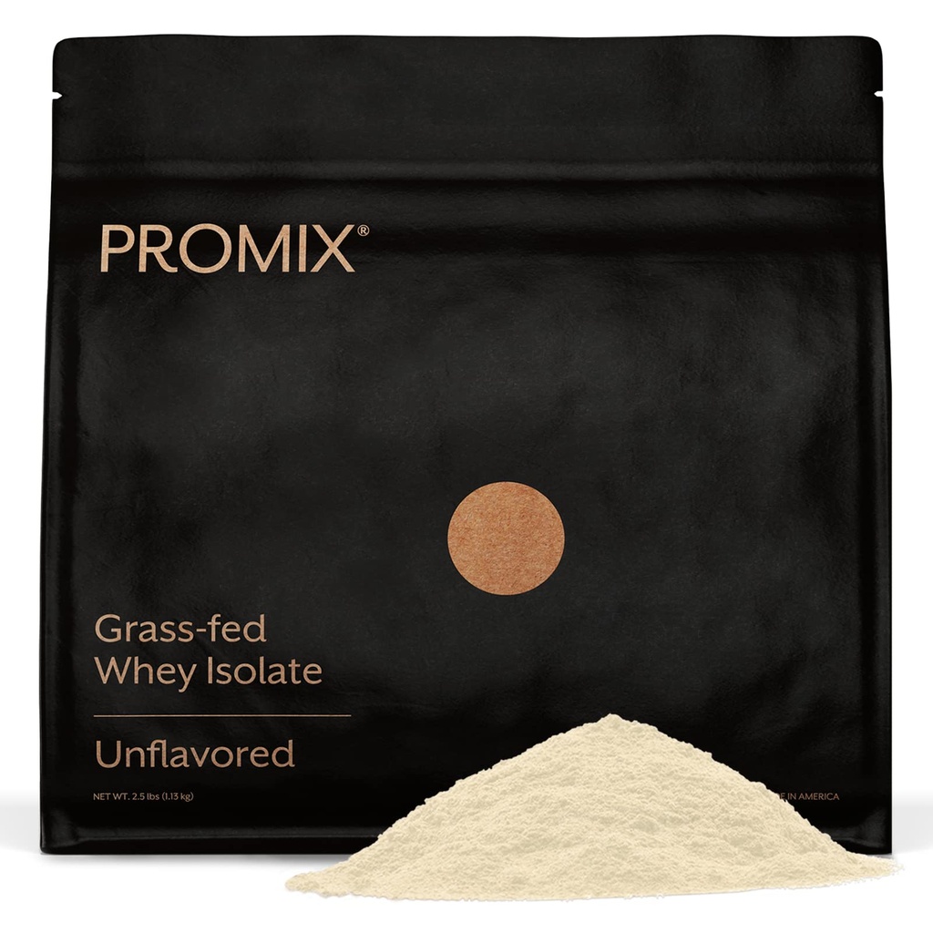 ProMix Nutrition Whey Proteine Izolate Pulbere, 30g Grass Fed Whey Izolat, 6,6g BCAAs, Gluten Free, Keto Friendly, Nearomat - 2,5 Pound (Pachet de 1)