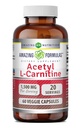 Formulari uimitoare Acetil L-Carnitina Hcl Veggie Supliment alimentar - 500 Mg, Capsule vegetale (fără OMG,Gluten gratuit) Pe flacon - Promovează producția de energie și funcția cognitivă (60 Conte)