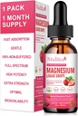 Magneziu Glicinate lichid, potenta mare Magneziu Glycinate, Citrate, Sugar Free Vegan non-GMO Supliment Complex Promoveaza Nerv,Relaxare,Muscle,Sleep Support
