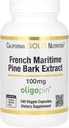 California Gold Nutrition Pine Bark Extract, Franceză Maritime, Oligopin, Antioxidant Polyfenol, 100 mg, 180 Capsule Veggie
