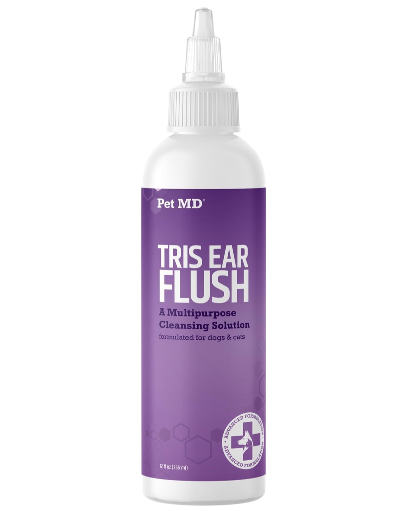 Animale de companie MD veterinar Tris Flush Cat & Dog ureche curatator - Dog ureche culoare - 12 oz