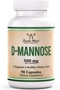 Suplimente din lemn dublu D Manose capsule 500mg, 90 Conte (D-Mannos pentru tractul urinar Sănătate şi vezica urinară Lining, ajută prevenirea UTI) Vegan sigur, non-GMO, Gluten gratuit