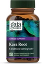 Gaia Herbs Kava Root, Vegan capsule lichide, 60 Conte - Suportă echilibru emoţional, calm şi relaxare, potenţă garantată 75mg Active Kavalactonă