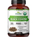 Zazzee USDA Organic Black Cohosh 10:1 Extract, 3000 mg Putere, 120 capsule Vegan, 4 Luna de aprovizionare, Standardizat și concentrat 10X Extract, 100% Vegetarian, All-Natural, Non-GMO, Made in the USA
