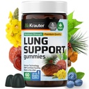 BIO KRAUTER Lung Detox Gummies - 60 Vegan Chews - Lung Cleanse Supliment w/Vitamin C & Mullein Leaf Blend - Suport respirator