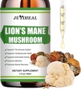 Lions Mane Liquid - Brain Support, Energy, Memory & Focus - Sugar & Alcohol-Lions Mane Supliment - 2 Fl OZ, 2 luni de aprovizionare