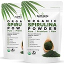 Earth Circle Organics Spirulina Powder, Kosher, Raw and Non-Iradiated 