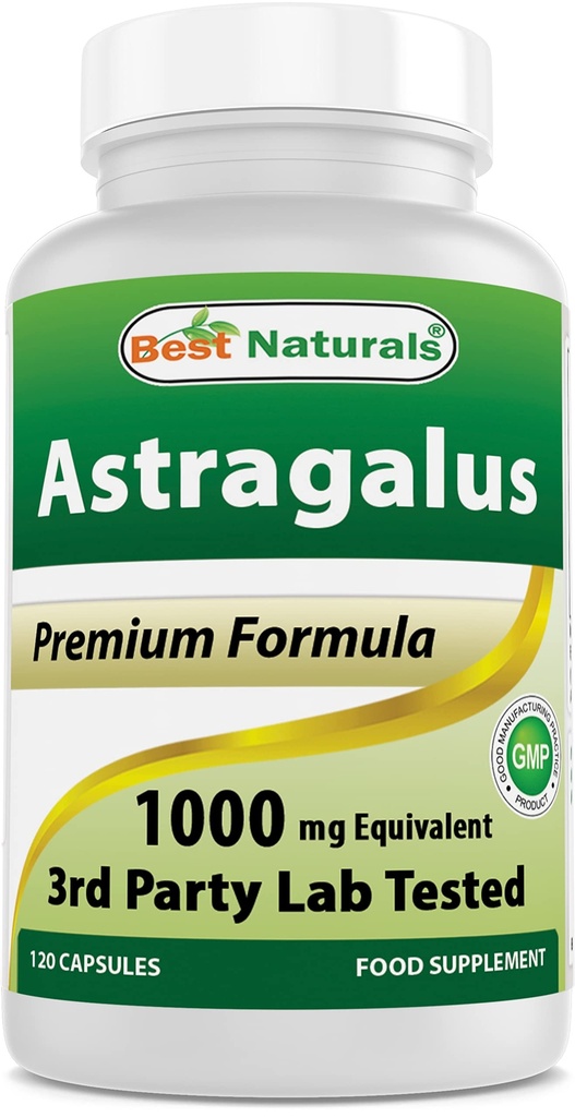 Cele mai bune capsule naturale Astragalus, 1000 mg, 120 conte
