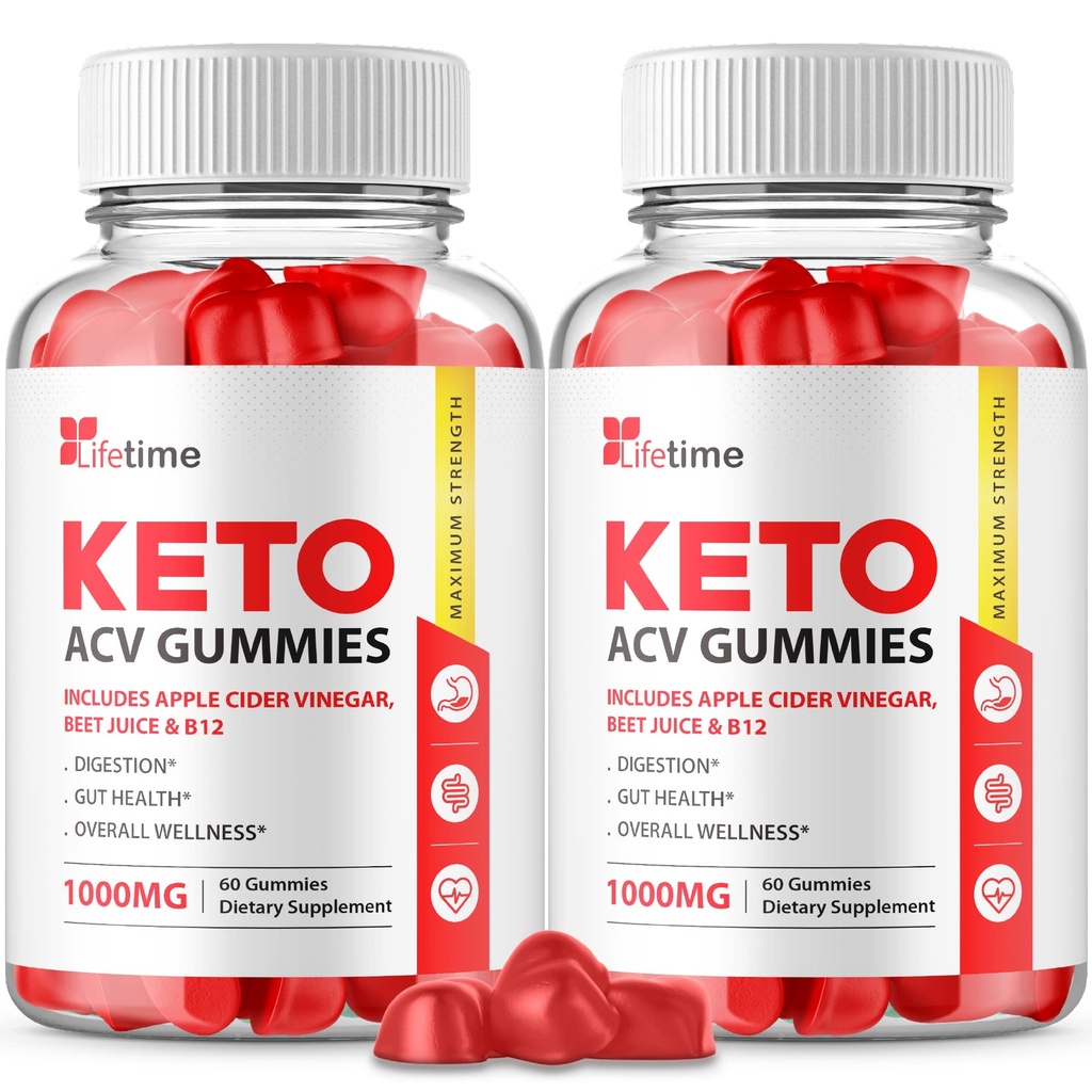 (2 Pack) Keto Plus ACV Gummies - Formula oficială, Vegan, Non OMG-uri - Keto acc Gummies Lifetime, Keto Gummies Life Time cu Oțet de Cidru de mere, Vitamina B12, suc de rodii (120 Gumies)