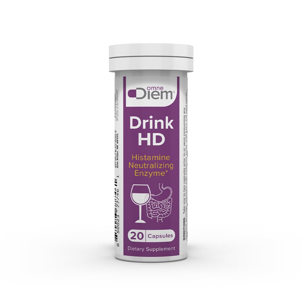 OmneDiem Drink HD Supliment alimentar: Natural Histamine Neutralizing & Digesting Enzyme 